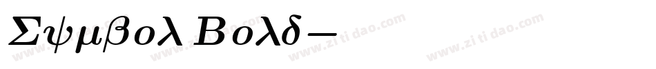 Symbol Bold字体转换